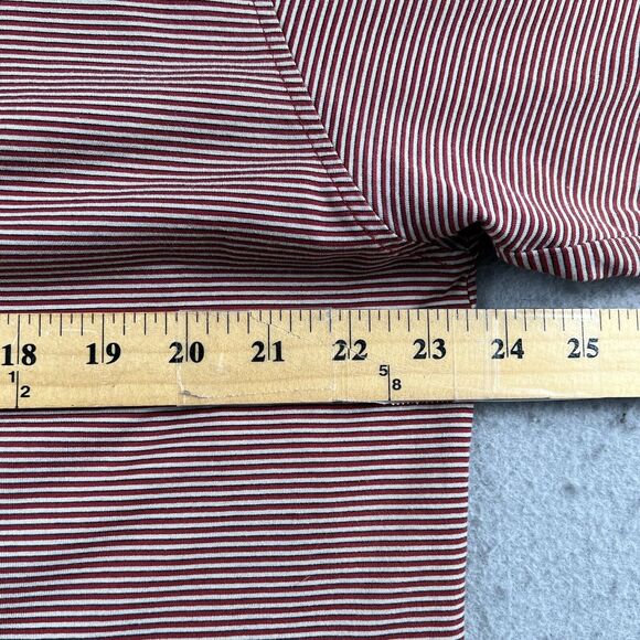 Fairway & Greene Red White Striped Albany Country Club Collared Polo Shirt L - Picture 12 of 16